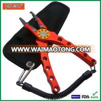 Portable Fly Fishing Tackle Anodized Aluminum Fishing Plier with Pouch